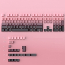 Red Bean Pink 104+30 Keys OEM Profile PBT Doubleshot Side Legends Keycaps Set for MX Keyboard